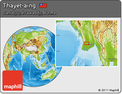Physical Location Map of Thayet-aing