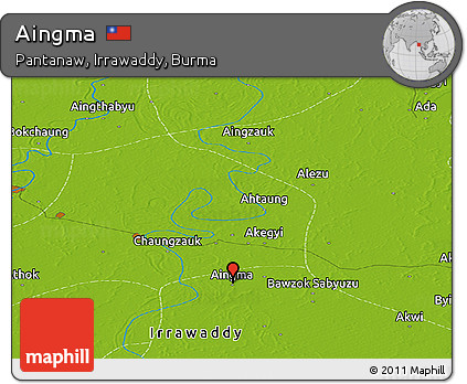 Physical Panoramic Map of Aingma