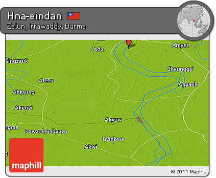 Physical Panoramic Map of Hna-eindan