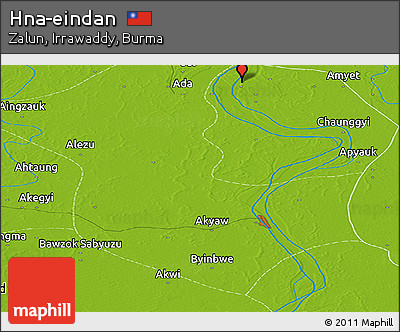 Physical Panoramic Map of Hna-eindan