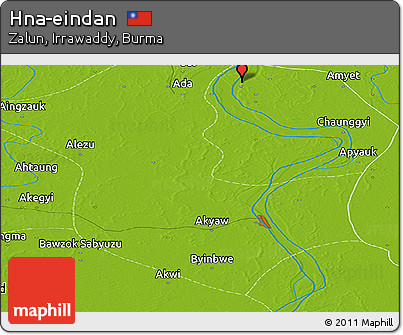 Physical Panoramic Map of Hna-eindan