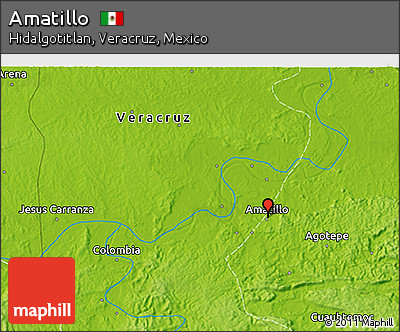 Physical 3D Map of Amatillo