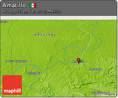 Physical 3D Map of Amatillo