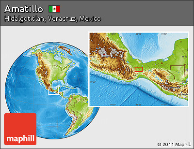 Physical Location Map of Amatillo