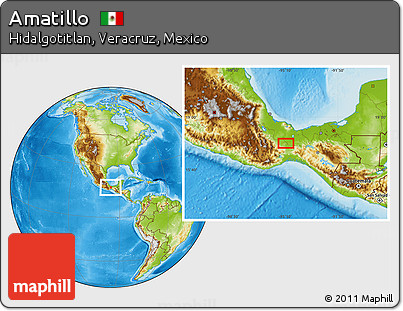 Physical Location Map of Amatillo