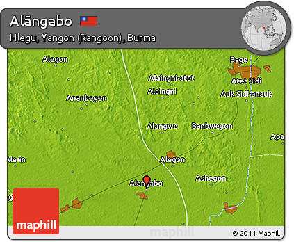 Physical 3D Map of Alāngabo