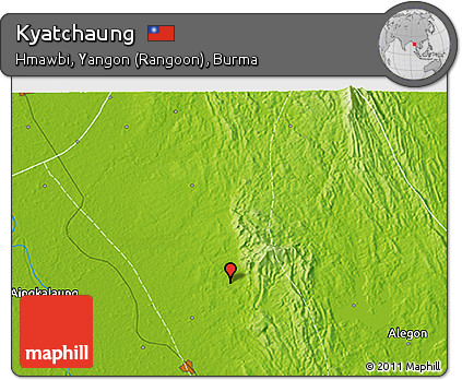 Physical 3D Map of Kyatchaung