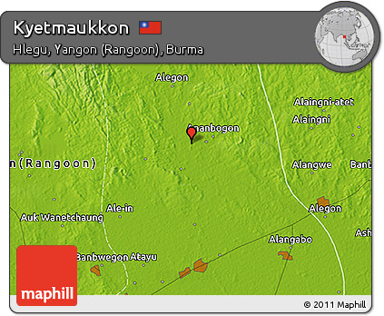 Physical 3D Map of Kyetmaukkon