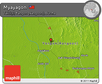 Physical 3D Map of Myayagon