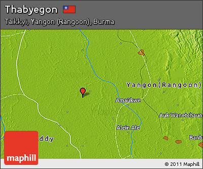 Physical 3D Map of Thabyegon