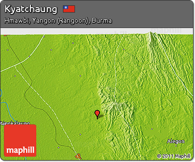 Physical 3D Map of Kyatchaung