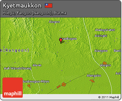 Physical 3D Map of Kyetmaukkon