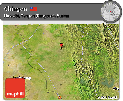 Satellite 3D Map of Chingon