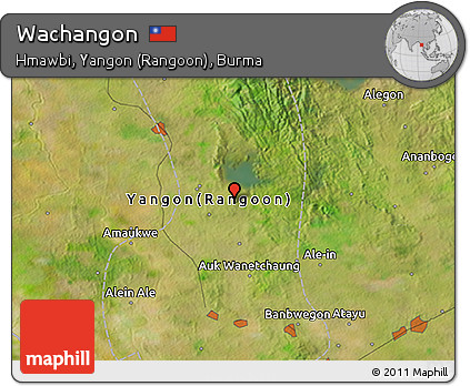 Satellite 3D Map of Wachangon