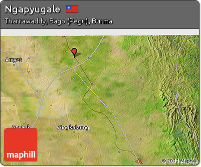 Satellite 3D Map of Ngapyugale
