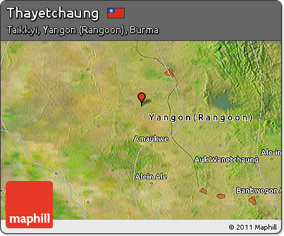 Satellite 3D Map of Thayetchaung