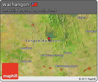 Satellite 3D Map of Wachangon