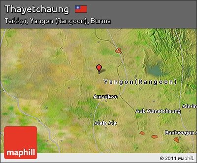Satellite 3D Map of Thayetchaung