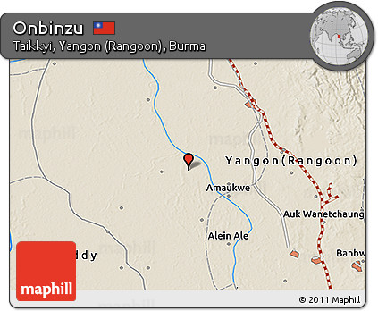 Shaded Relief 3D Map of Onbinzu