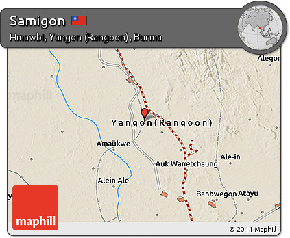 Shaded Relief 3D Map of Samigon