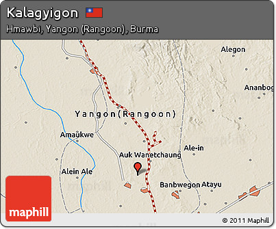 Shaded Relief 3D Map of Kalagyigon