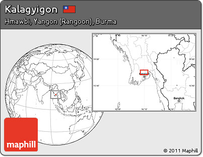 Blank Location Map of Kalagyigon