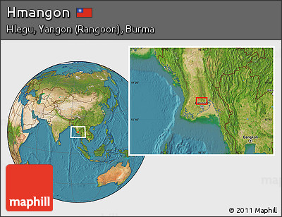 Satellite Location Map of Hmangon
