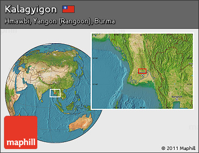 Satellite Location Map of Kalagyigon