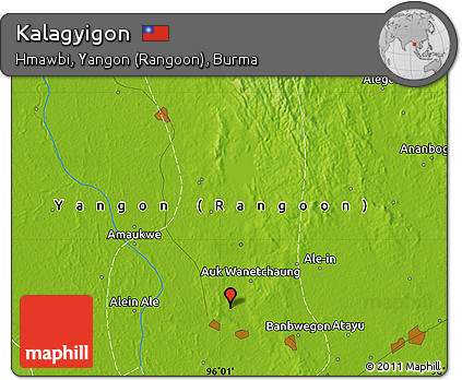 Physical Map of Kalagyigon