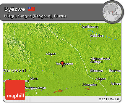 Physical Panoramic Map of Byēzwe