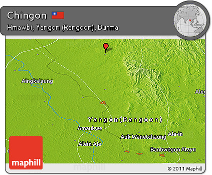 Physical Panoramic Map of Chingon
