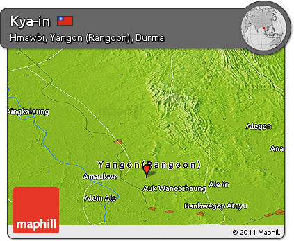Physical Panoramic Map of Kya-in