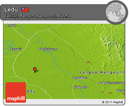 Physical Panoramic Map of Ledu