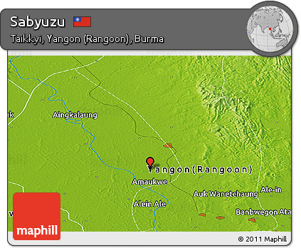 Physical Panoramic Map of Sabyuzu