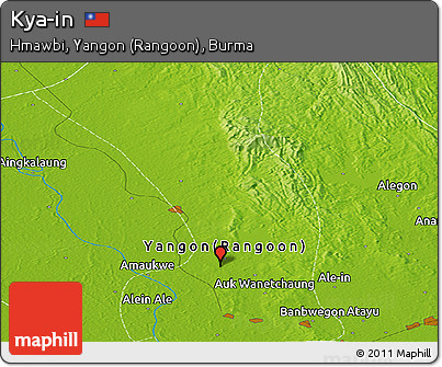 Physical Panoramic Map of Kya-in