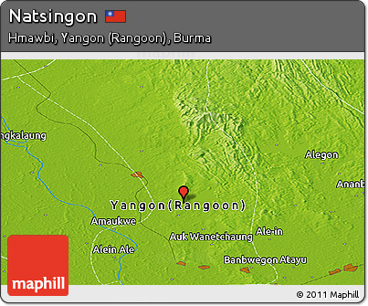 Physical Panoramic Map of Natsingon