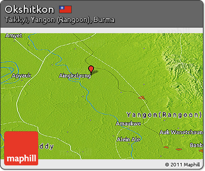 Physical Panoramic Map of Okshitkon