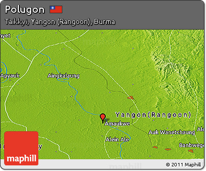 Physical Panoramic Map of Polugon