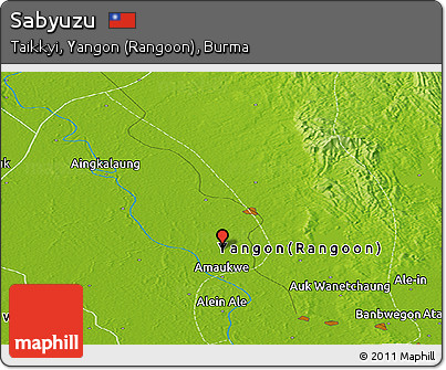 Physical Panoramic Map of Sabyuzu