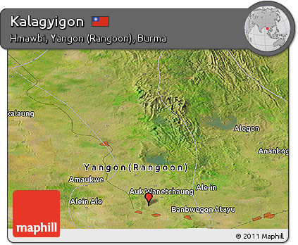 Satellite Panoramic Map of Kalagyigon