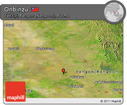 Satellite Panoramic Map of Onbinzu