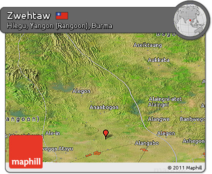 Satellite Panoramic Map of Zwehtaw