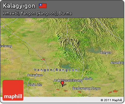 Satellite Panoramic Map of Kalagyigon