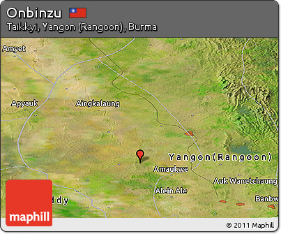Satellite Panoramic Map of Onbinzu