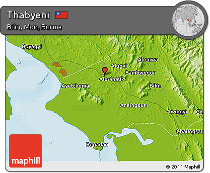 Physical 3D Map of Thabyeni