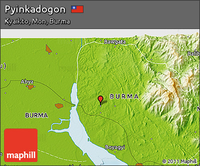 Physical 3D Map of Pyinkadogon