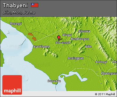Physical 3D Map of Thabyeni