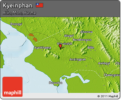 Physical 3D Map of Kyeinphan