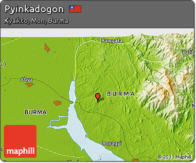 Physical 3D Map of Pyinkadogon