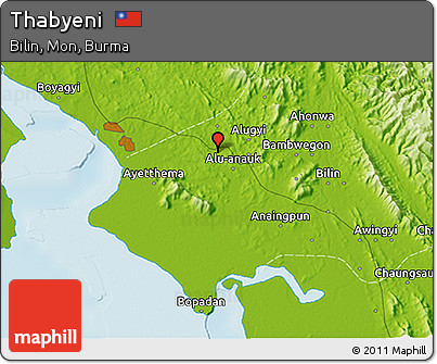 Physical 3D Map of Thabyeni